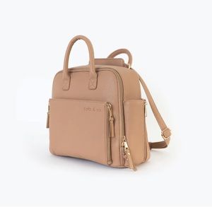 Ayla and Co Mini Diaper Bag in Cognac
